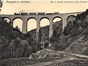 Parn vlak pejd viadukt ampach