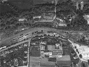 Letecký snímek starého nádraží
