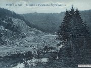 Reprodukce pohlednice z roku 1908 zachycuje star kamenolomy lec nedaleko obce Po nad Szavou. Kamenolomy se nachzely na konci dol Konopiskho potoka, kter pozdji objevila ada vletnk a vystavla zde sv chaty. Romantick krajina v dol si pak zstala takovou oblbenost, e dala vzniknout nzvu Posk vcarsko, kter se pozdji objevoval i ad starch pohlednic zde zdejho kraje.