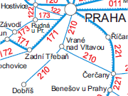 Mapa tratě 210