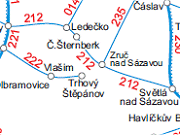 Mapa tratě 212